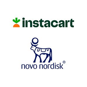 Instacart and Novo Nordisk logo lock up