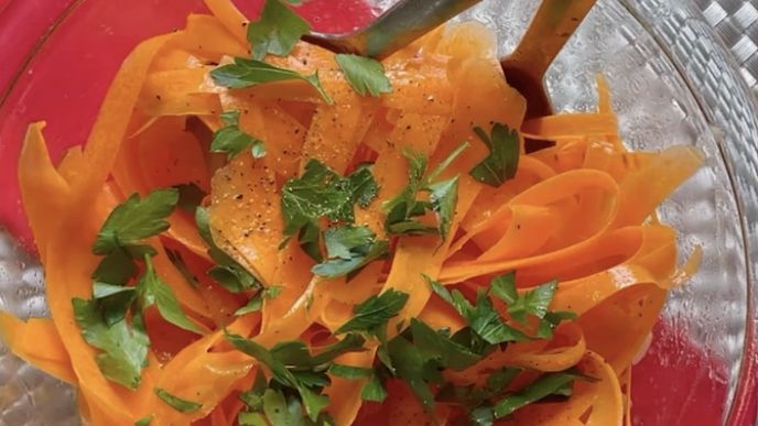 Lemon Dijon Carrot Ribbon salad recipe
