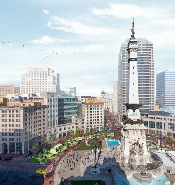 Monument Circle in Indy