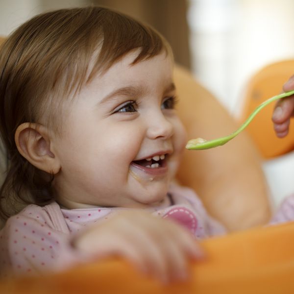 Baby in high-chair