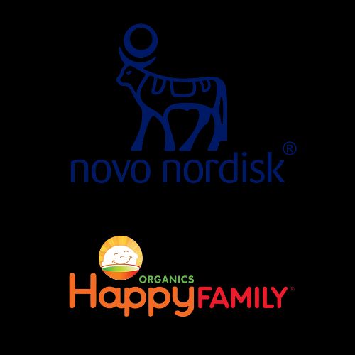 Happy Family and Novo Nordisk logos