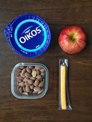 Image of what Amaris Bradley, PHA's dietitian and Partnerships Director, eats for a healthy late morning snack. 