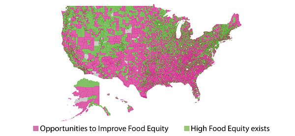 Food Equity Map with Legend