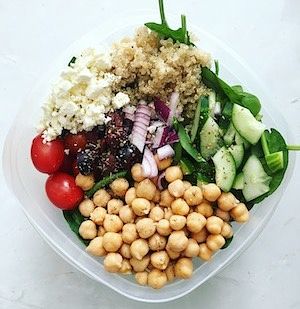 Image of what Amaris Bradley, PHA's dietitian and Partnerships Director, eats for a healthy lunch.