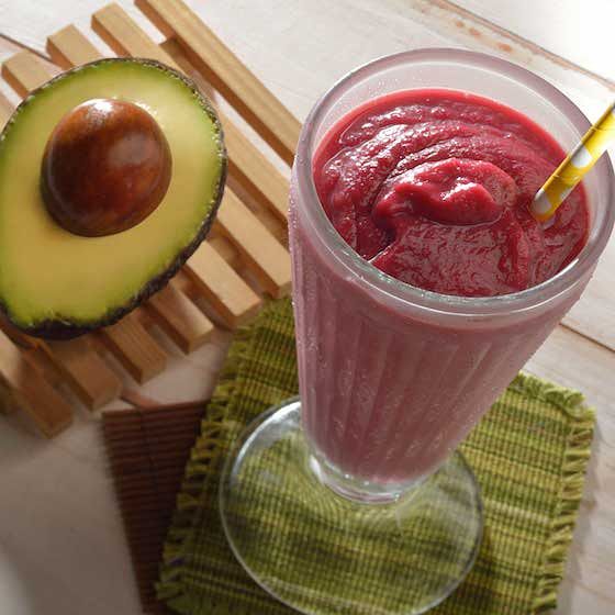 Image of a smoothie made with avocados from an Avocados from Mexico recipe. 