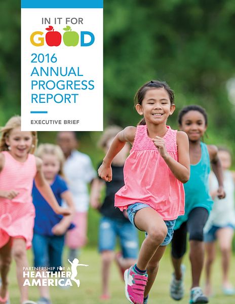 Cover image for Partnership for a Healthier America's 2016 Annual Progress Report.
