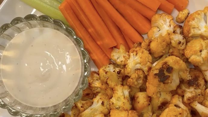 Recipe for buffalo cauliflower bites