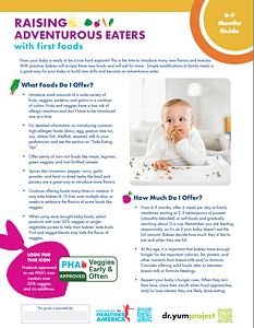 Cover of the 6-9 months first food handout