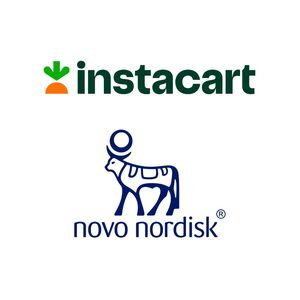 Instacart and Novo Nordisk logo lock up