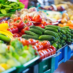 Vegetables and Fruits at a store