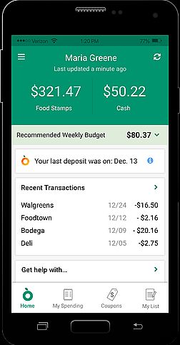 Image of the Fresh EBT app, produced by Propel. 