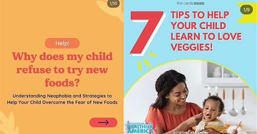 Information shared from PHA's Veggies Early & Often Influencer Campaign