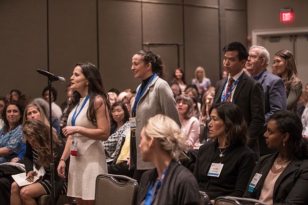 Conference attendees participate in a panel discussion at Partnership for a Healthier America's 2017 Building a Healthier Future Summit. 